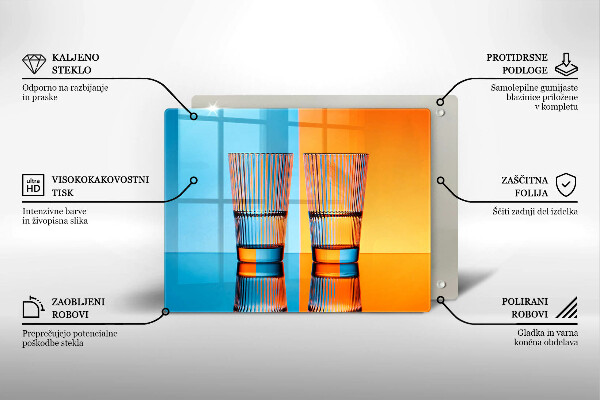 Osłona płyty indukcyjnej Dwie szklanki wody