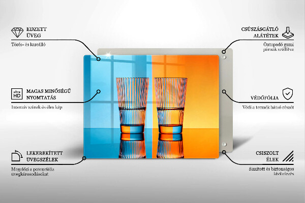 Osłona płyty indukcyjnej Dwie szklanki wody