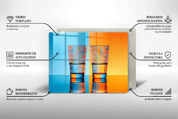 Osłona płyty indukcyjnej Dwie szklanki wody