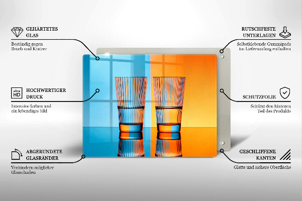 Osłona płyty indukcyjnej Dwie szklanki wody