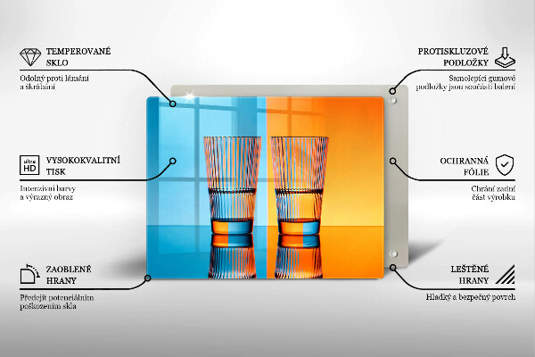 Osłona płyty indukcyjnej Dwie szklanki wody