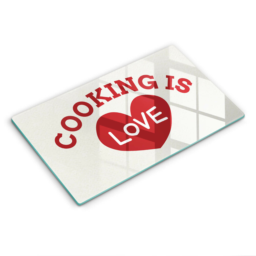 Osłona płyty indukcyjnej Napis Cooking is love