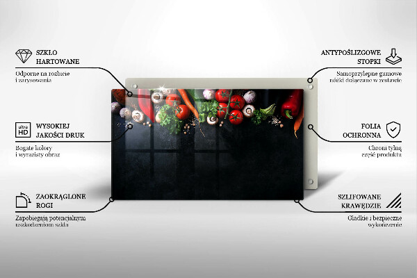 Osłona płyty indukcyjnej Kolorowe warzywa