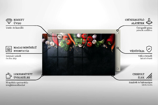 Osłona płyty indukcyjnej Kolorowe warzywa