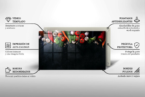 Osłona płyty indukcyjnej Kolorowe warzywa