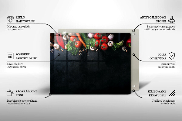 Osłona płyty indukcyjnej Kolorowe warzywa