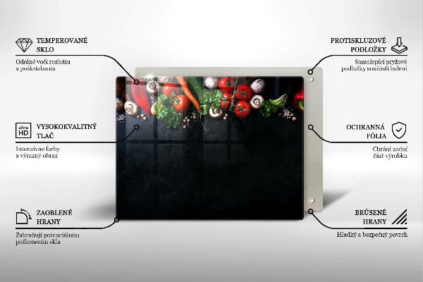 Osłona płyty indukcyjnej Kolorowe warzywa