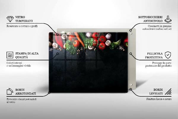 Osłona płyty indukcyjnej Kolorowe warzywa