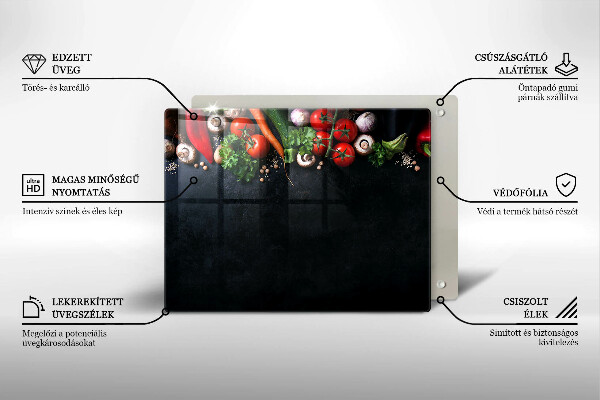 Osłona płyty indukcyjnej Kolorowe warzywa