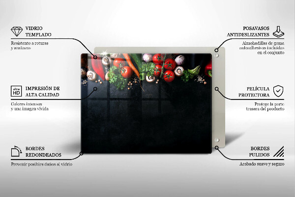 Osłona płyty indukcyjnej Kolorowe warzywa