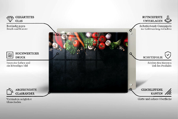 Osłona płyty indukcyjnej Kolorowe warzywa