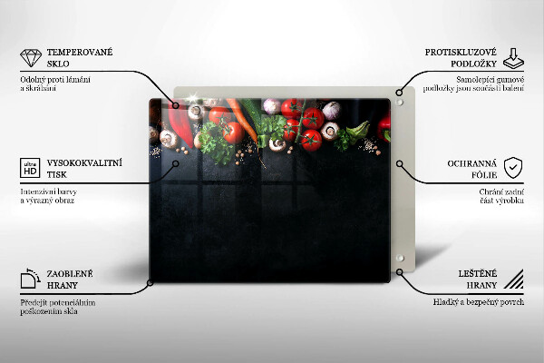 Osłona płyty indukcyjnej Kolorowe warzywa