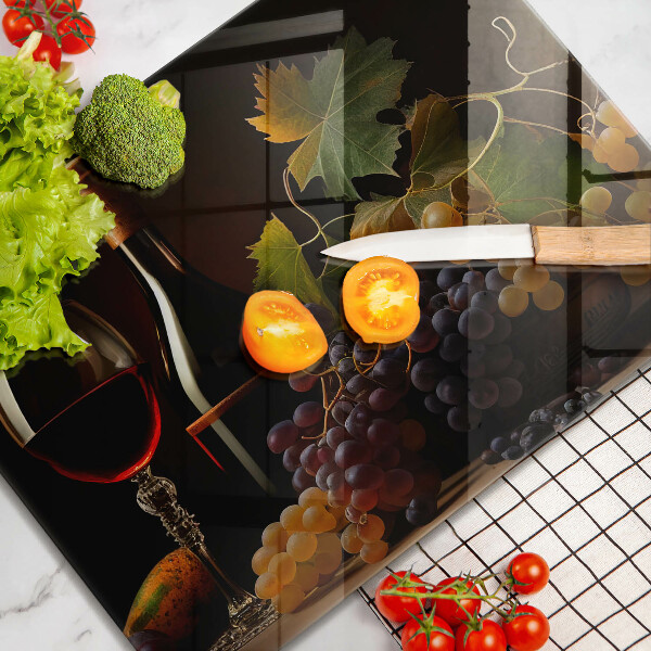 Osłona płyty indukcyjnej Kieliszek wina i winogrona