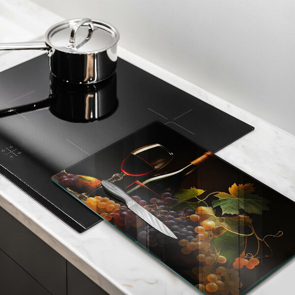 Osłona płyty indukcyjnej Kieliszek wina i winogrona
