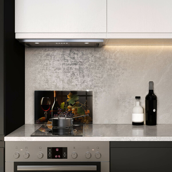 Osłona płyty indukcyjnej Kieliszek wina i winogrona