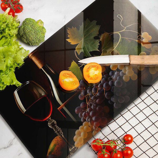 Osłona płyty indukcyjnej Kieliszek wina i winogrona