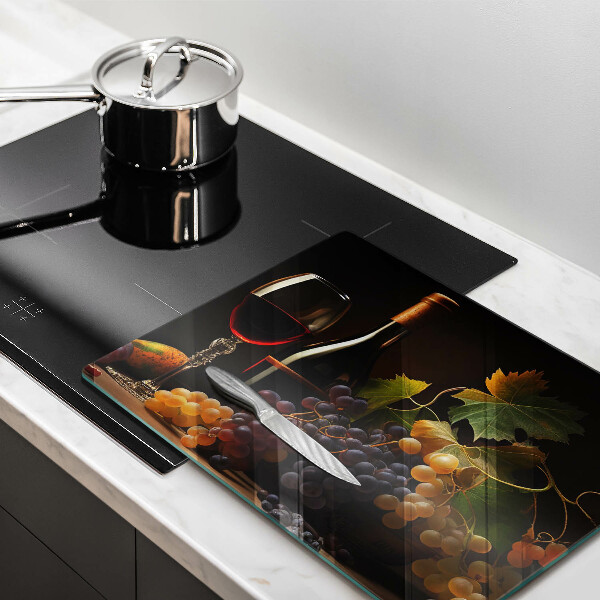 Osłona płyty indukcyjnej Kieliszek wina i winogrona