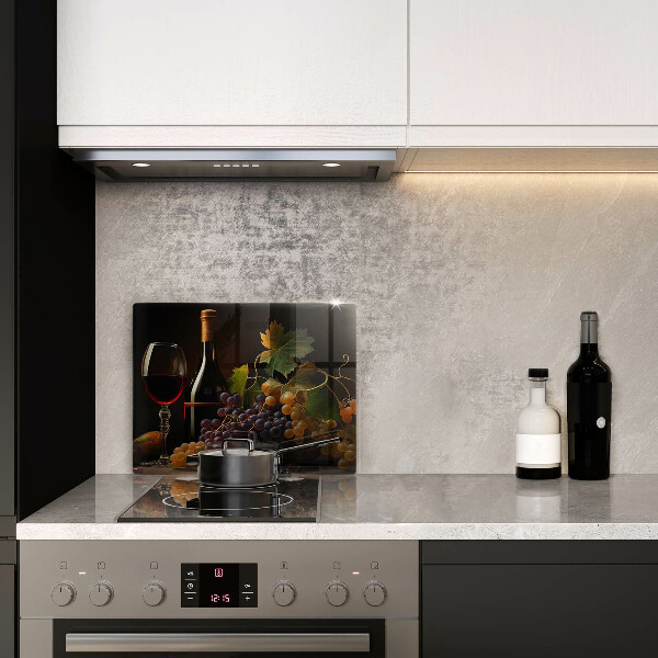 Osłona płyty indukcyjnej Kieliszek wina i winogrona