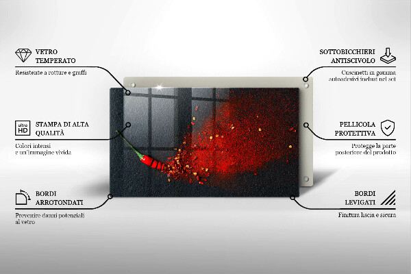 Osłona płyty indukcyjnej Papryka chili