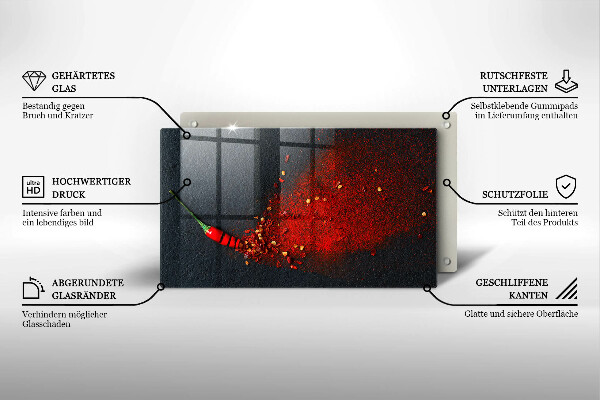 Osłona płyty indukcyjnej Papryka chili