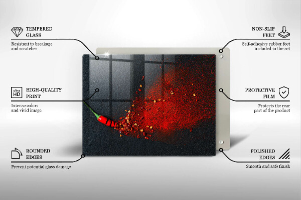 Osłona płyty indukcyjnej Papryka chili
