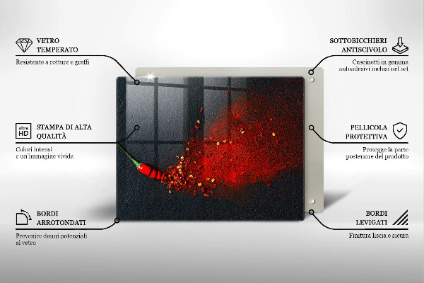 Osłona płyty indukcyjnej Papryka chili