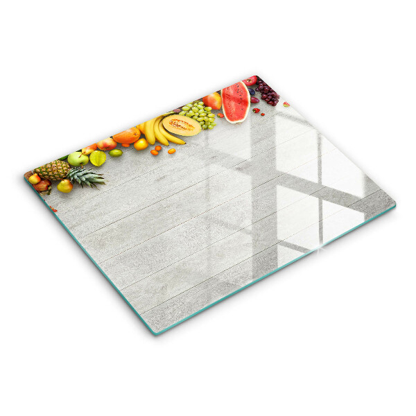 Osłona płyty indukcyjnej Owoce na deskach