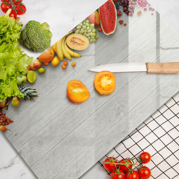 Osłona płyty indukcyjnej Owoce na deskach