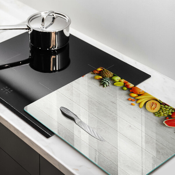 Osłona płyty indukcyjnej Owoce na deskach