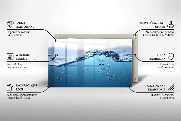 Osłona płyty indukcyjnej Błękitna woda