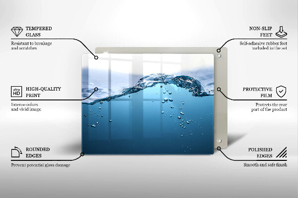 Osłona płyty indukcyjnej Błękitna woda