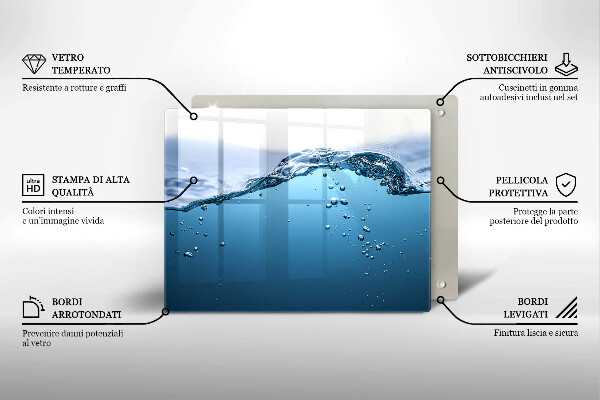 Osłona płyty indukcyjnej Błękitna woda