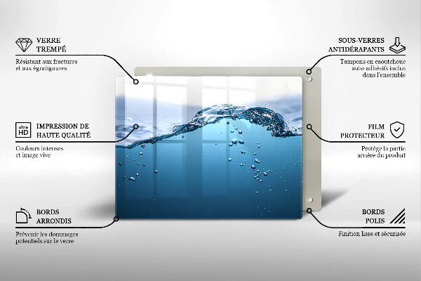 Osłona płyty indukcyjnej Błękitna woda