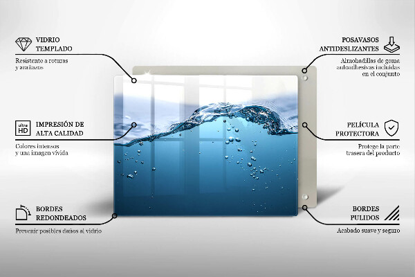 Osłona płyty indukcyjnej Błękitna woda