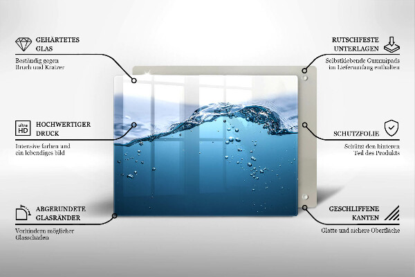 Osłona płyty indukcyjnej Błękitna woda
