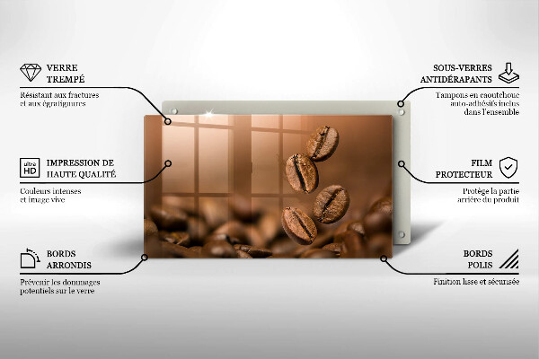 Osłona płyty indukcyjnej Ziarna kawy