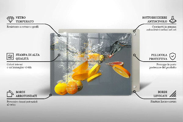Osłona płyty indukcyjnej Cytryny w wodzie
