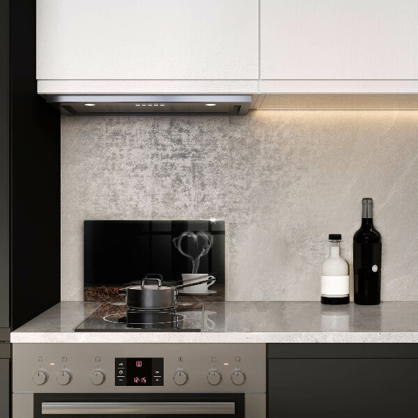 Szkło na płytę indukcyjną Kawa filiżanka serce