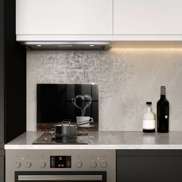 Szkło na płytę indukcyjną Kawa filiżanka serce