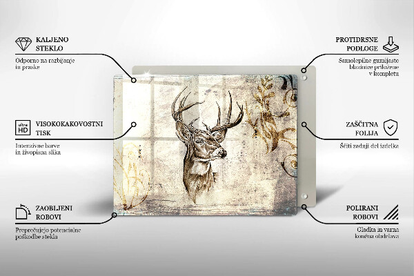 Szkło na płytę indukcyjną Ilustracja zwierzę jeleń