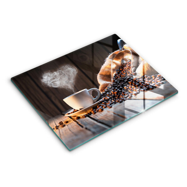 Osłona ściany przy kuchence gazowej Filiżanka kawy i serce