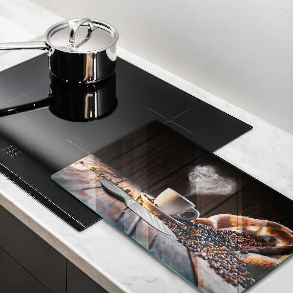 Osłona ściany przy kuchence gazowej Filiżanka kawy i serce