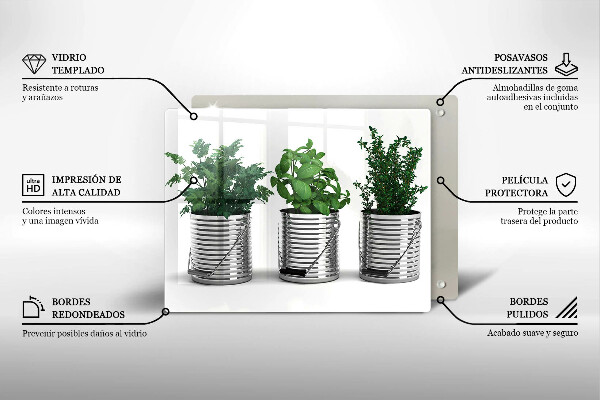 Szkło na płytę indukcyjną Doniczki zioła rośliny