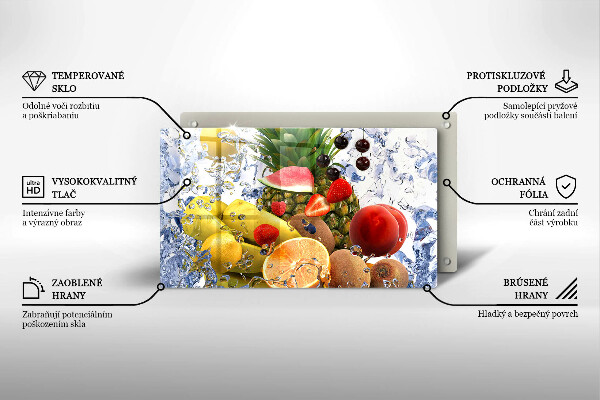 Szkło na płytę indukcyjną Soczyste owoce i woda