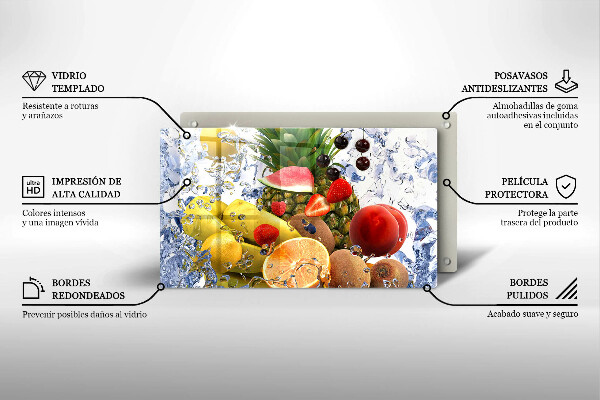 Szkło na płytę indukcyjną Soczyste owoce i woda