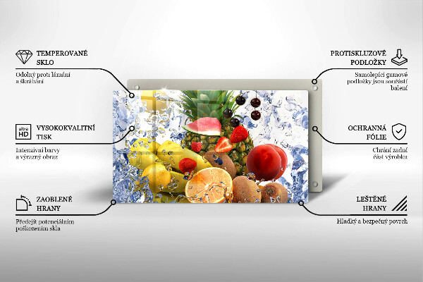 Szkło na płytę indukcyjną Soczyste owoce i woda