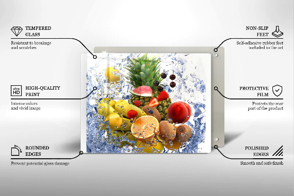 Szkło na płytę indukcyjną Soczyste owoce i woda