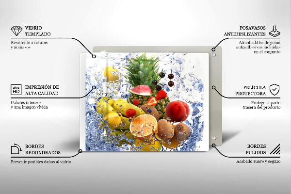 Szkło na płytę indukcyjną Soczyste owoce i woda