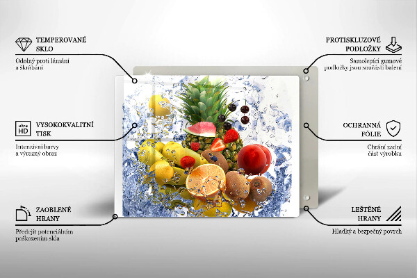Szkło na płytę indukcyjną Soczyste owoce i woda