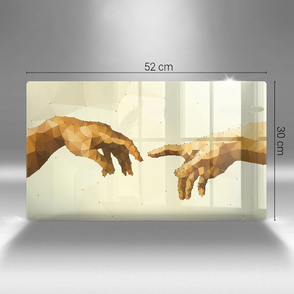 Szkło na płytę indukcyjną Stworzenie Adama dłonie